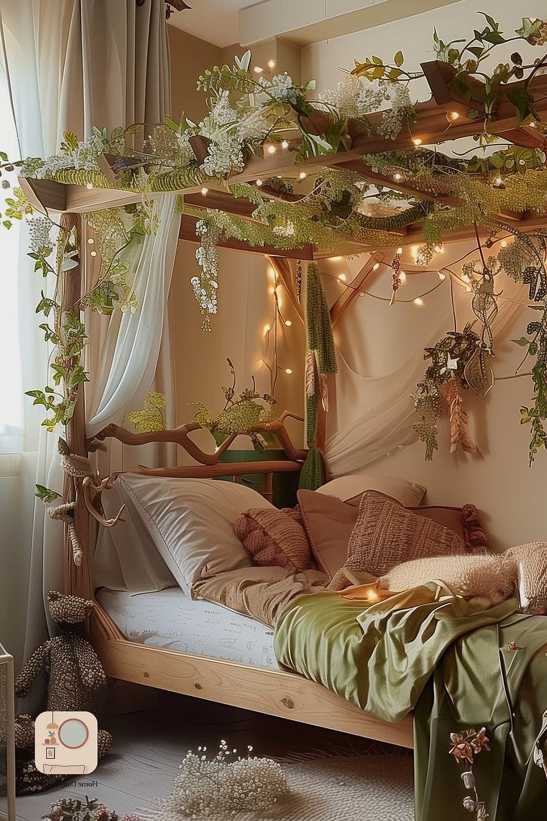 10 Girl Bedroom Designs For Kids Tips From Top Interior Designers 9 Nature-Inspired Woodland Theme