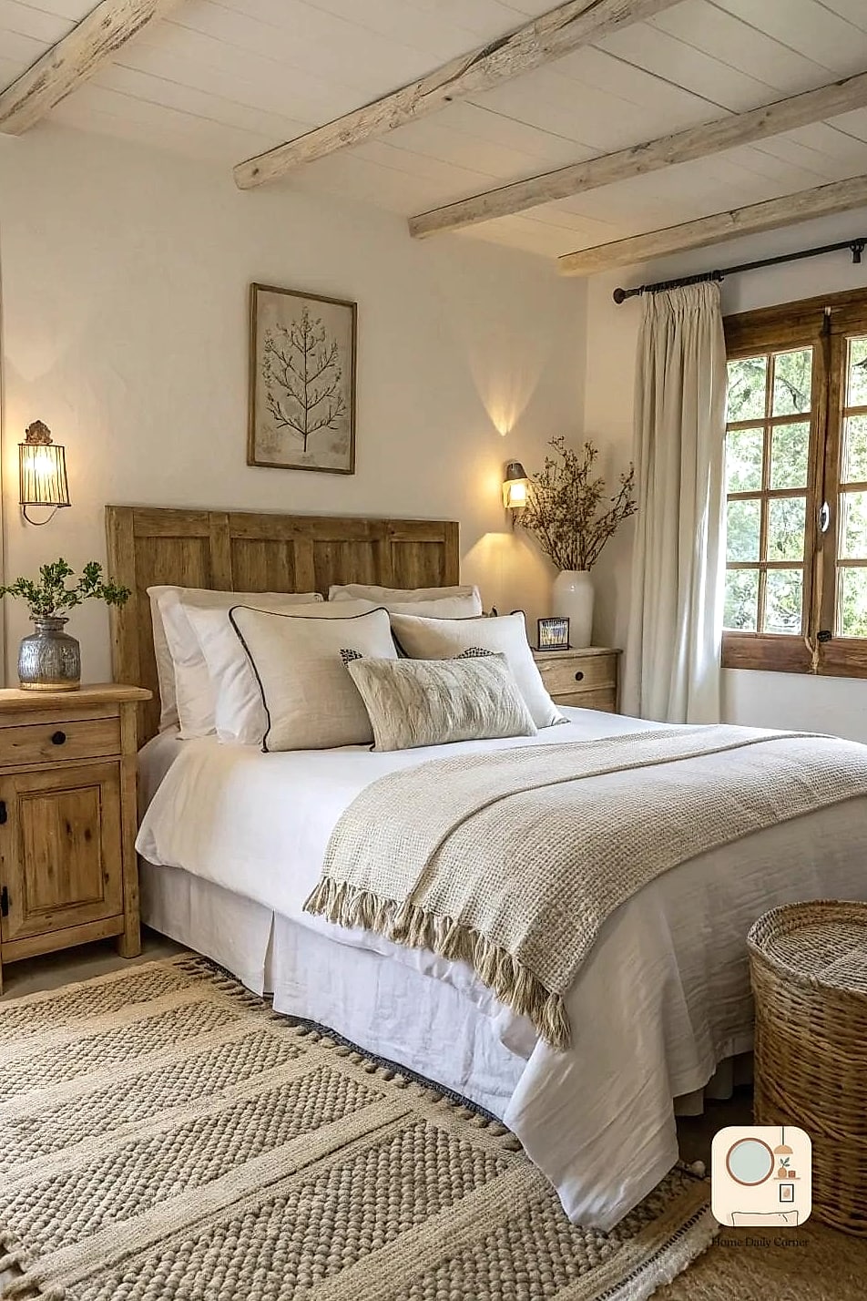 23 Farmhouse Bedroom Ideas Looks We're Obsessed With This Year 4 Neutral Layered Bedding