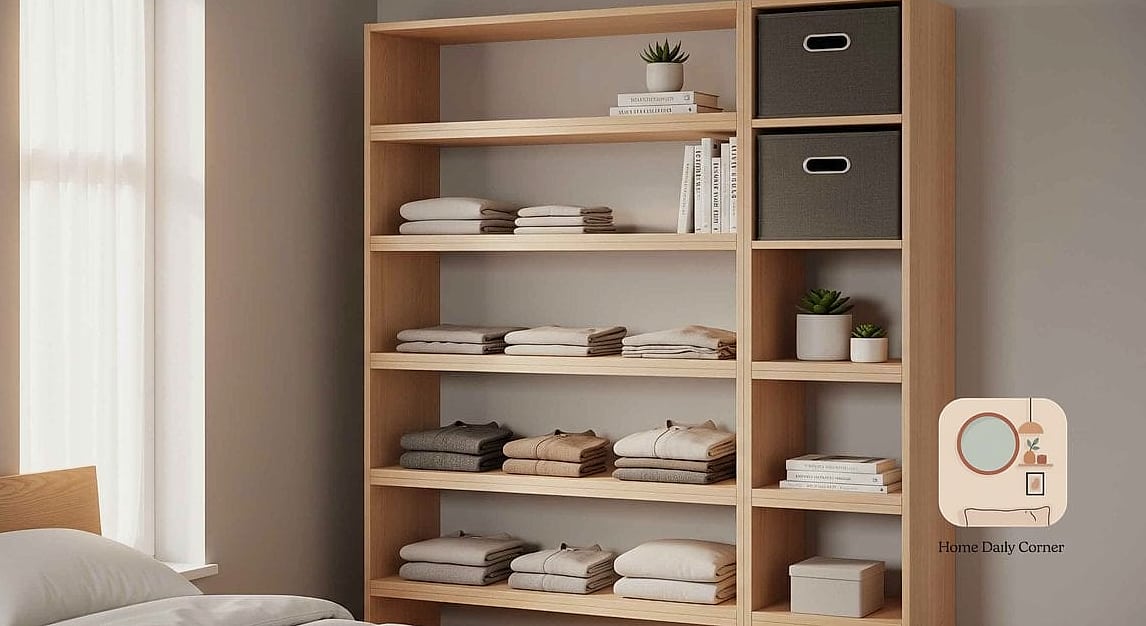 Open Shelving Paired with Closed Cupboards
