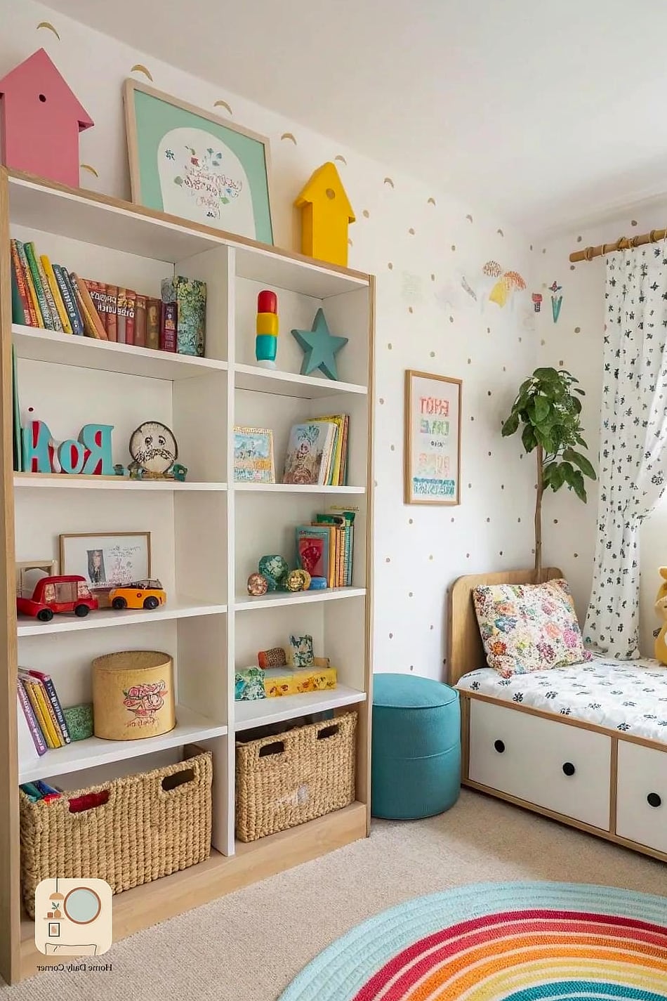 16 Kids Bedroom Decor Ideas From Homes We Absolutely Love 4 Open Shelving for Books and Treasures
