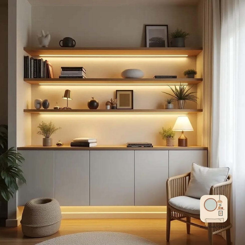 Open Shelving as a Headboard Alternative
