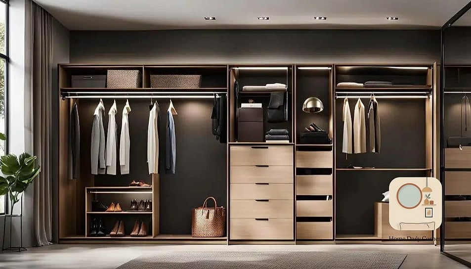 Open Wardrobe Shelving With Curated Display