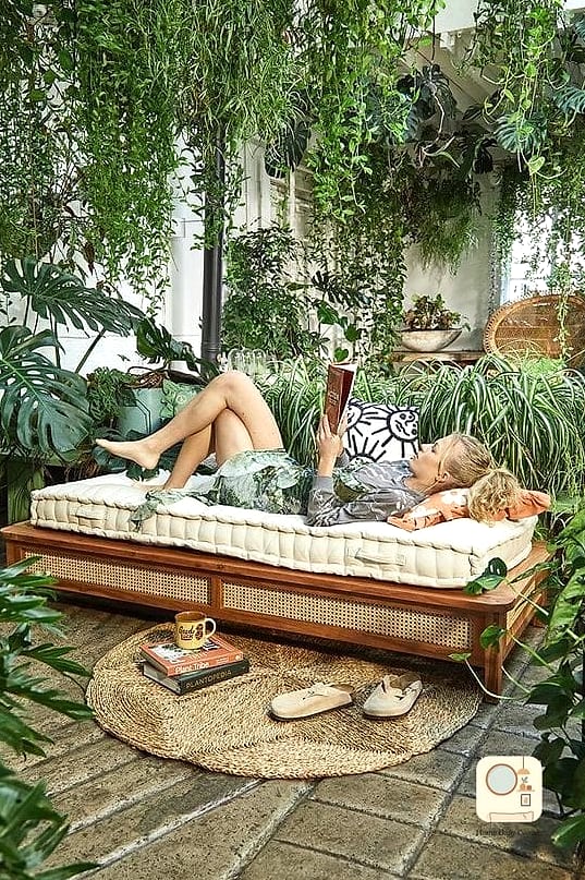 Outdoor-Inspired Day Bed with Layered Textiles