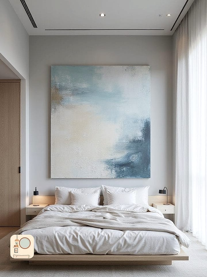 Oversized Art Above the Bed