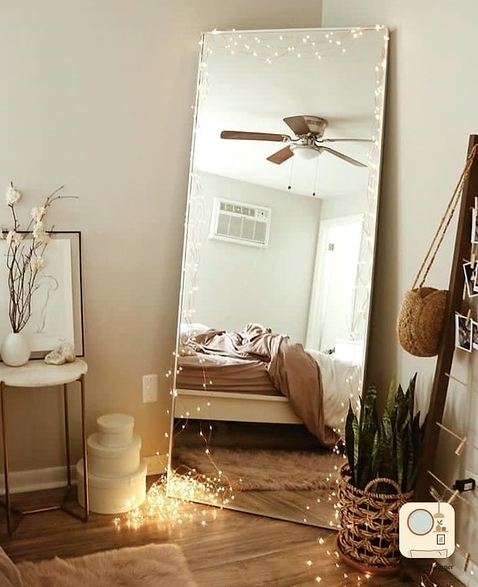 Oversized Mirror Leaned Against the Wall