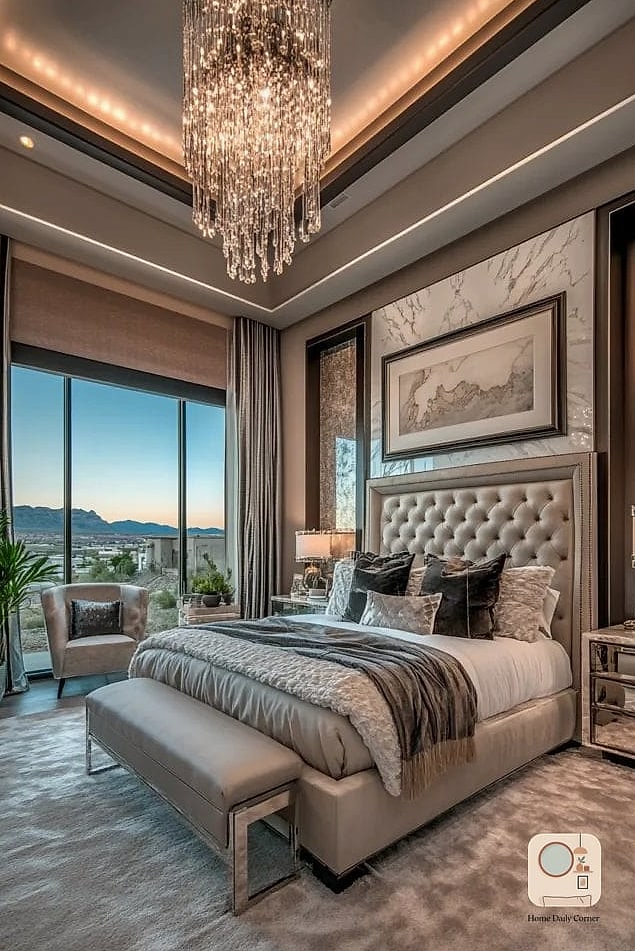 Oversized Wall Art Above the Bed