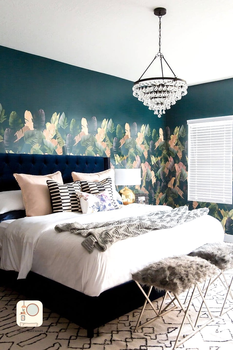 22 Stunning Bedroom Wall Decor Ideas Ideas for Every Budget 16 Painted Accent Wall in a Bold Color