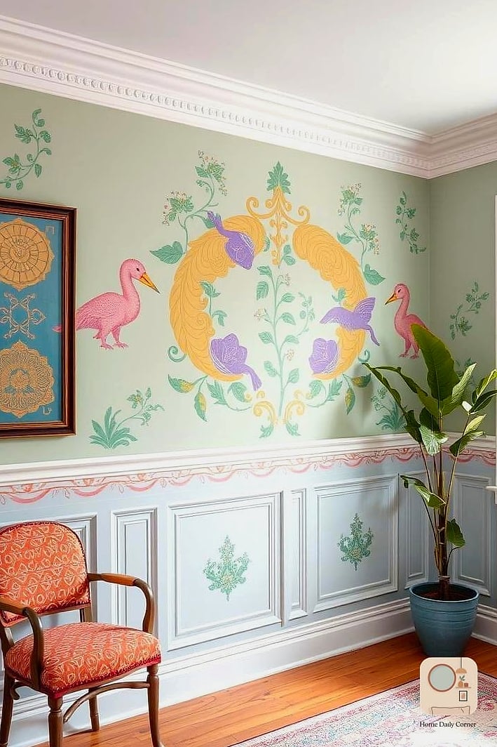 10 Creative Wall Painting Ideas Bedroom Unique Ideas You Haven't Seen Before 5 Painted Wainscoting Without the Wood