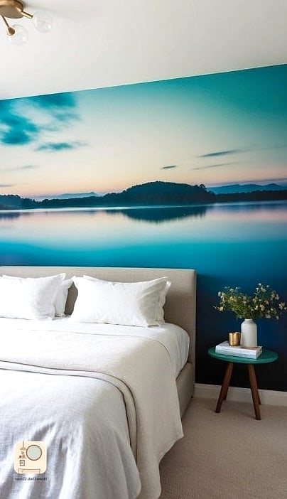 22 Stunning Bedroom Wall Decor Ideas Ideas for Every Budget 5 Peel-and-Stick Wallpaper Accent