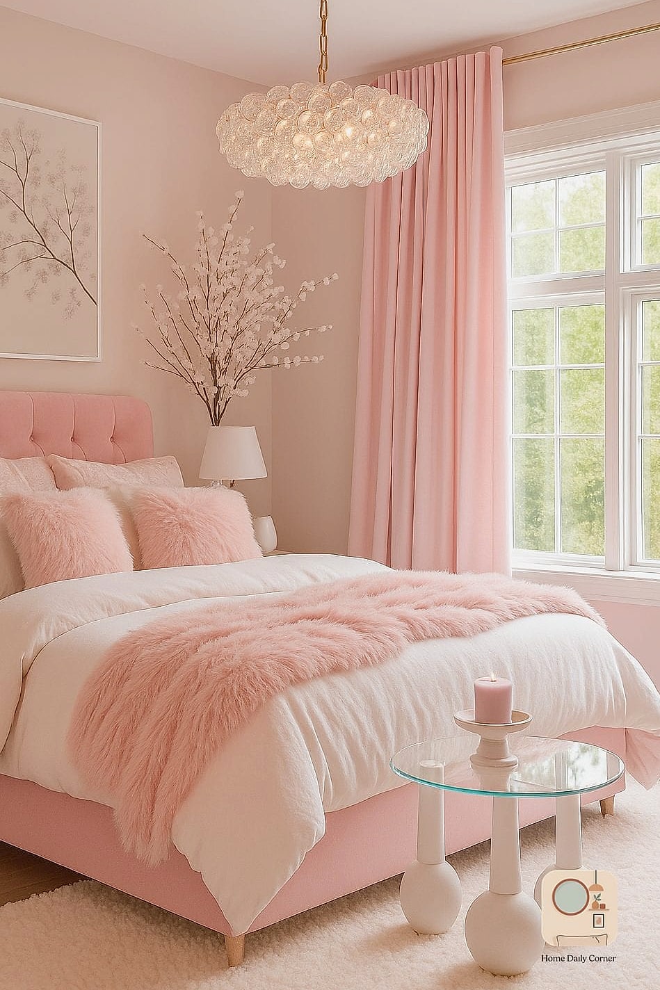 Pink Ceiling with Neutral Walls
