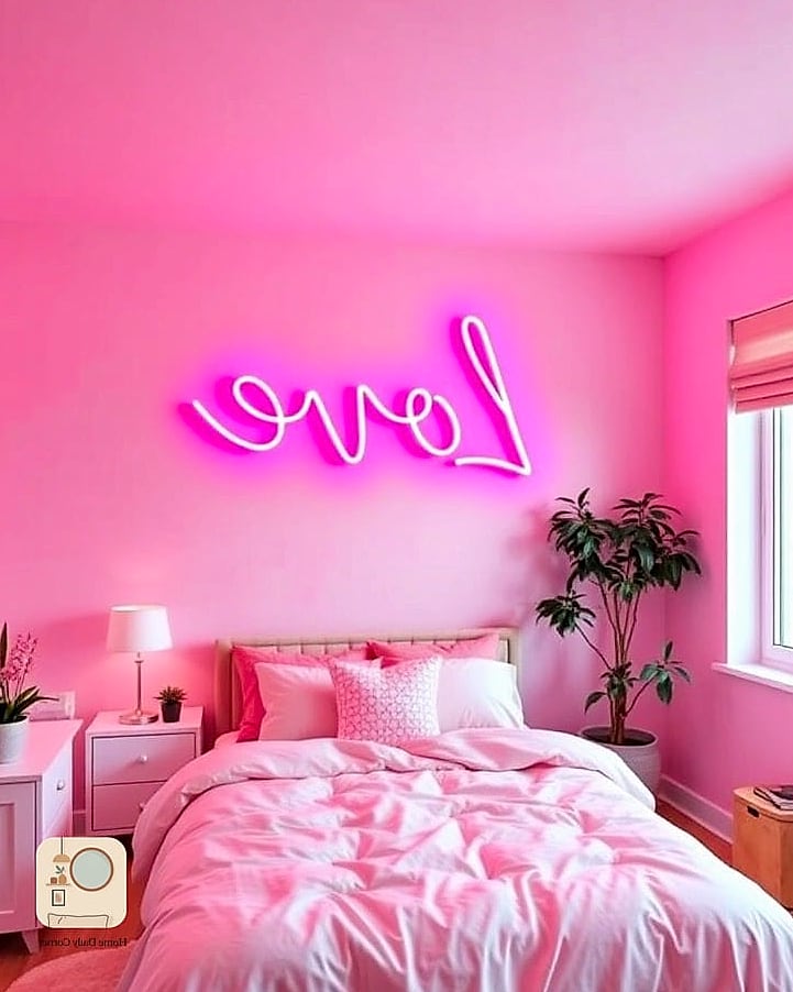 Pink Neon Sign Accent
