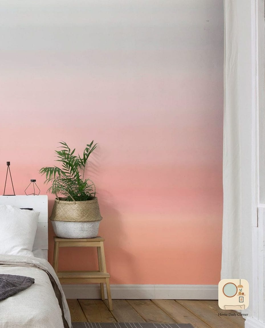 Pink Ombre Wall Treatment
