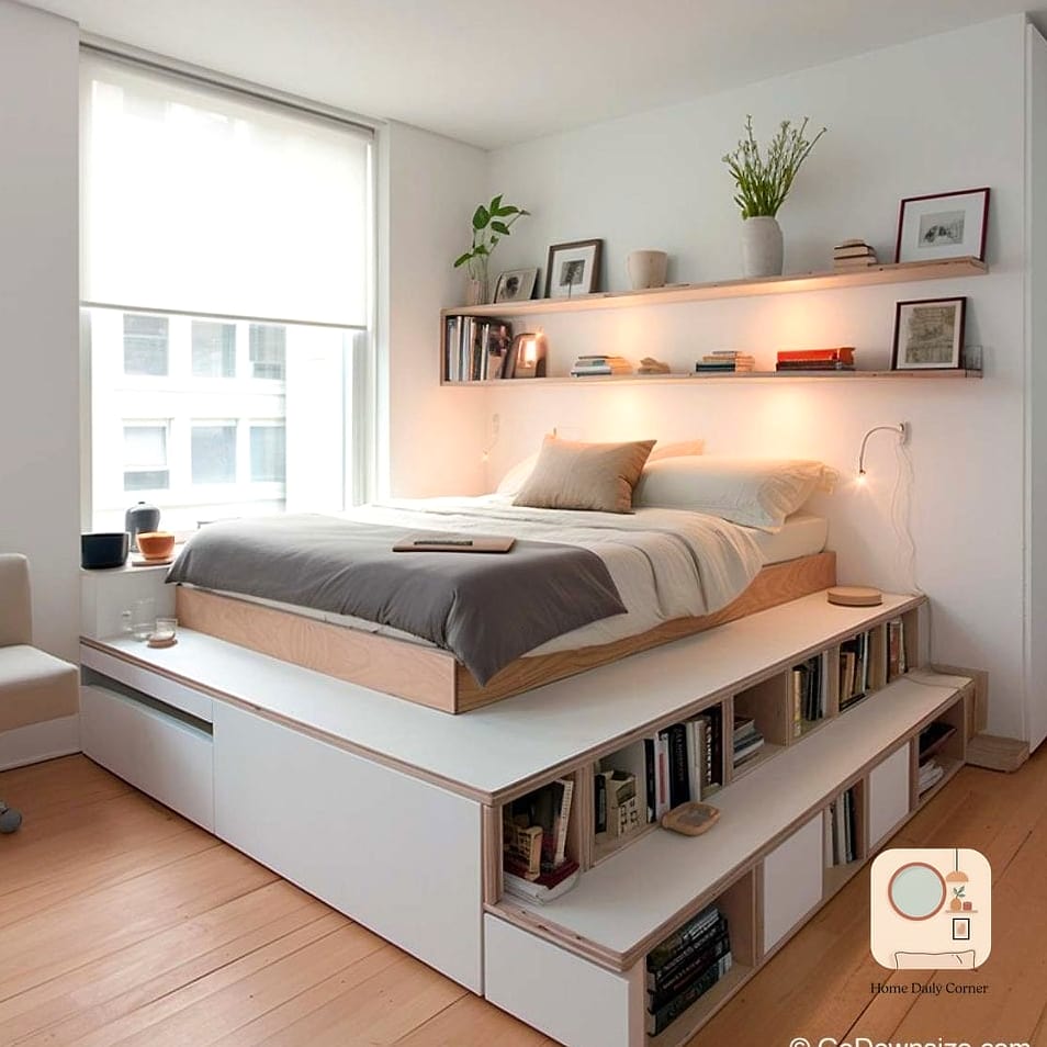 Platform Bed with Integrated Lighting