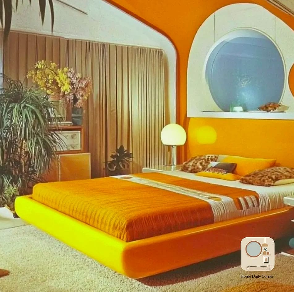 15 70S Bedroom Designs That Maximize Style and Function 9 Platform Bed with Low Profile Wood Frame