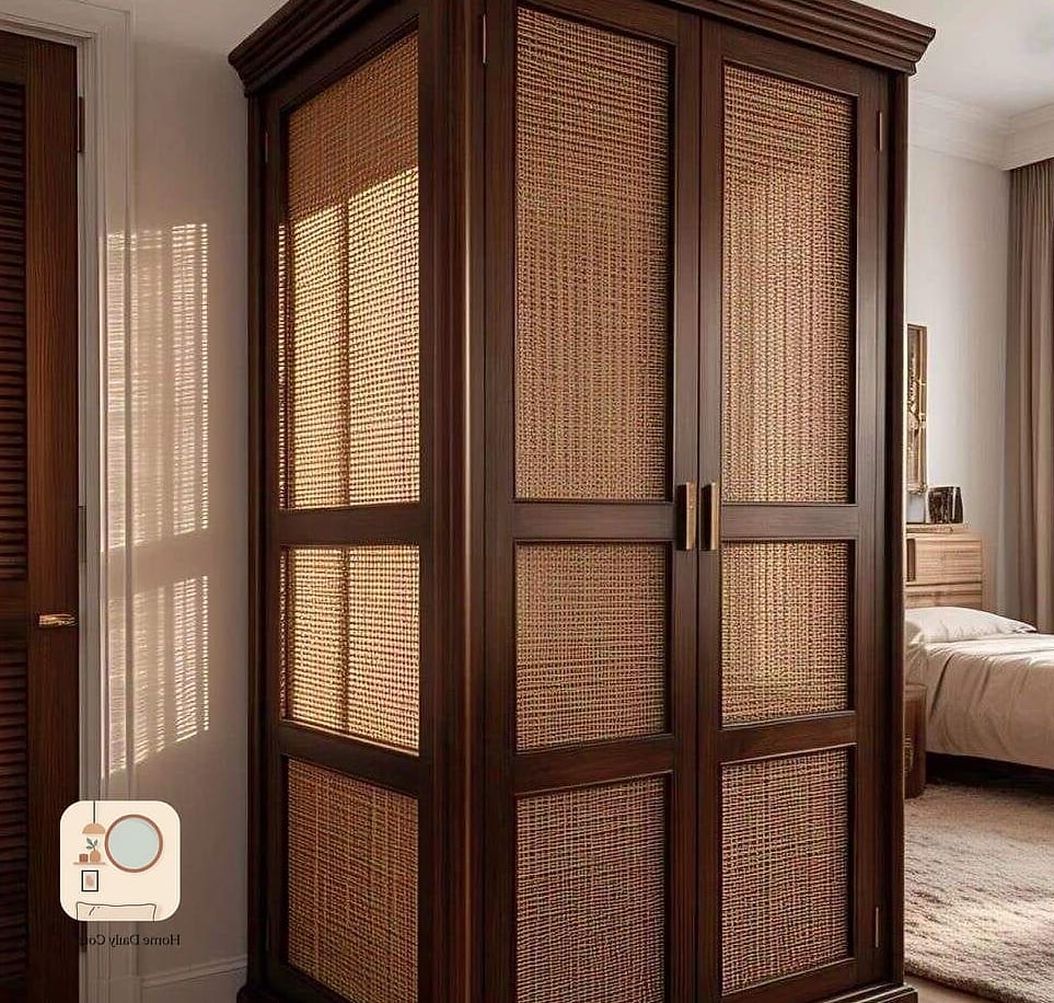 Rattan or Cane Front Cupboards
