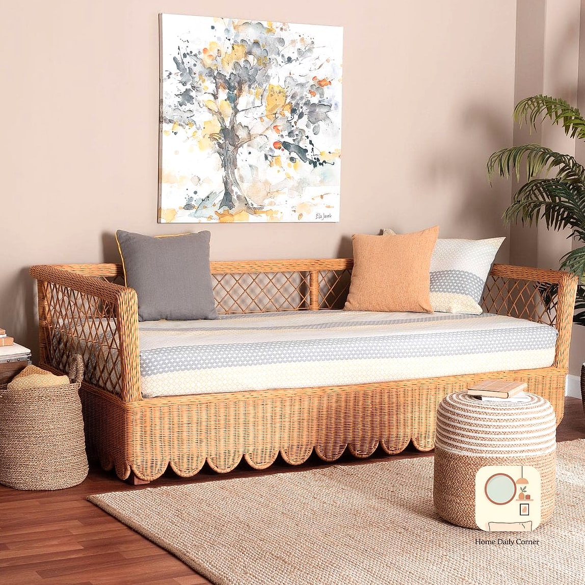 Rattan Day Bed for a Coastal Look