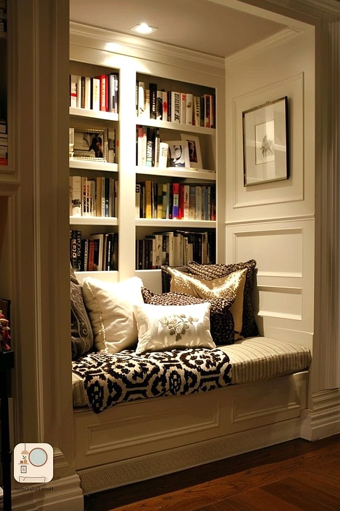 A Reading Nook Carved Out of Dead Corner Space