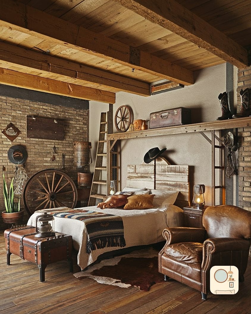 25 Western Bedroom Decor Looks We're Obsessed With This Year 6 Reclaimed Wood Accent Wall