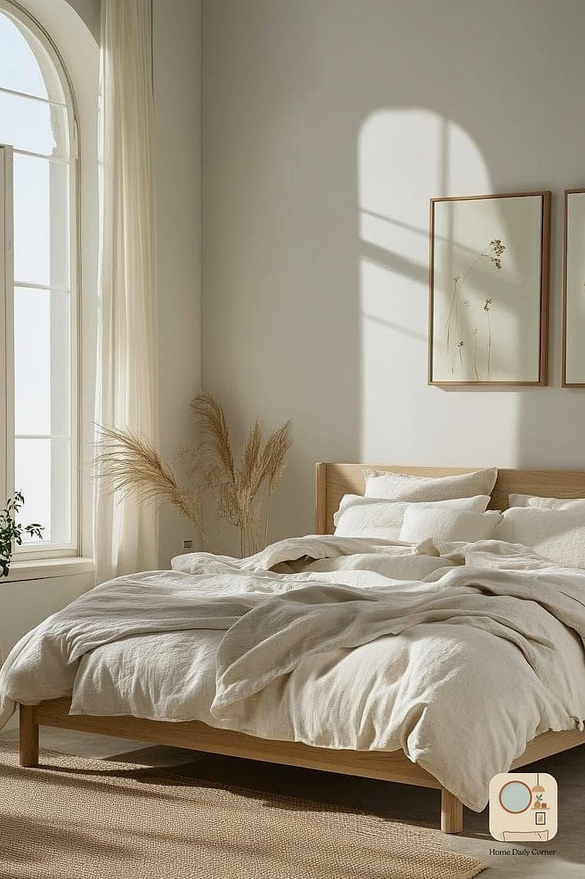 30 Cozy Bedroom Inspiration Boards You'll Want to Copy 4 Scandinavian Minimalist Retreat