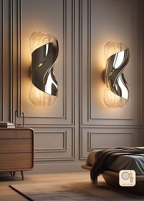 22 Bedroom Wall Decor Above Bed Designs You Need to See Right Now 12 Sculptural Wall Sconces Flanking Art