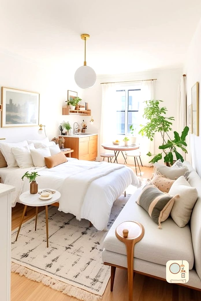 Small Apartment Bedroom Gets Visual Breathing Room