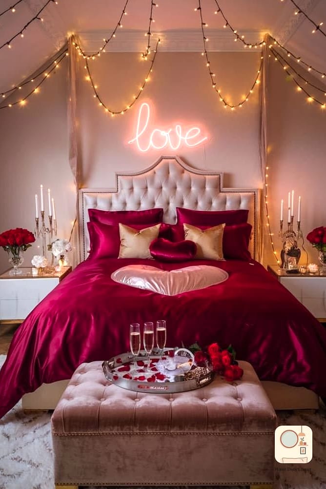 19 Romantic Bedroom Decor Ideas That Work in Any Size Home 18 A Small Bar Cart or Tray for Nightcaps