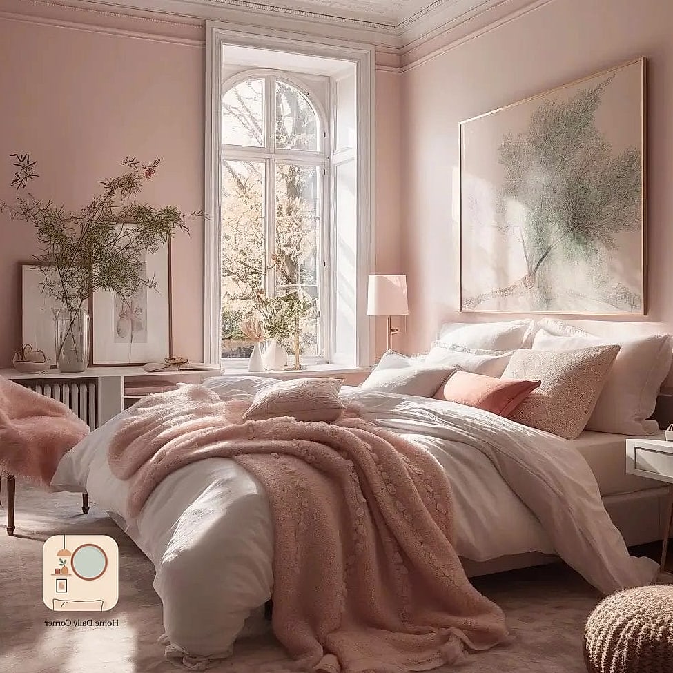 Soft Blush Pink Paired with Black Accents