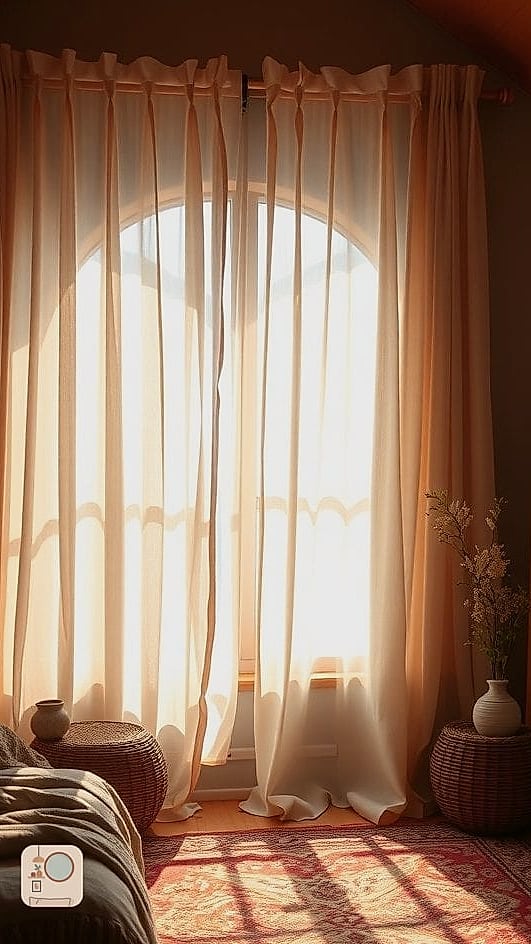 Soft Curtains in Natural Fabrics
