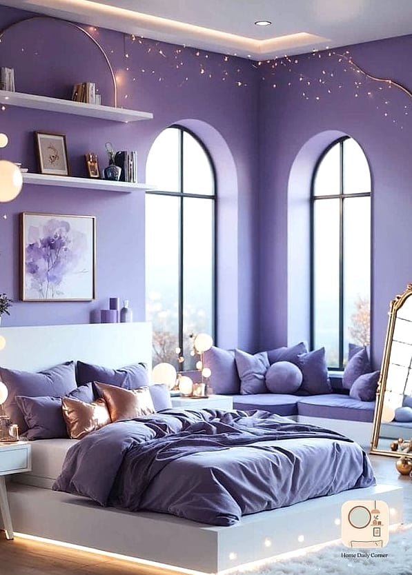 10 Girl Bedroom Designs For Kids Tips From Top Interior Designers 10 Sophisticated Purple and Gold Glam