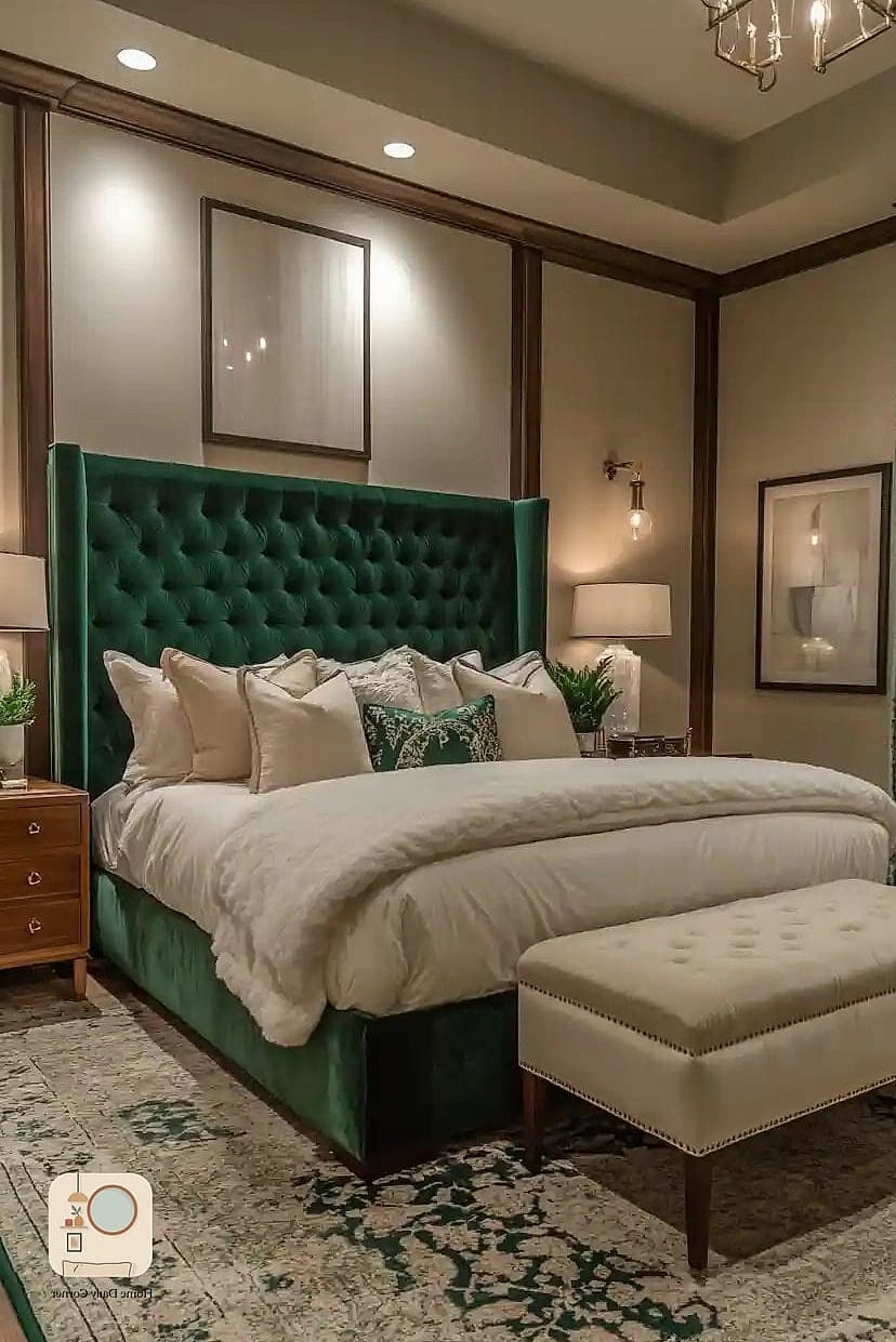 Statement Headboard in Textured Fabric