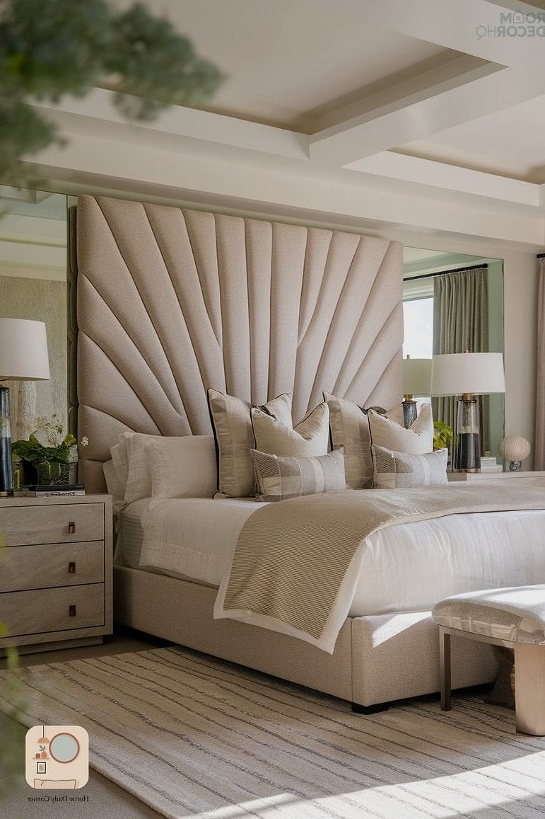 Statement Headboards Without Wall Damage