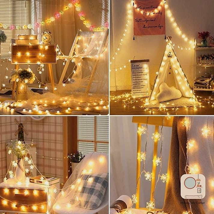 25 Bedroom Christmas Decor Ideas to Steal From Interior Designers 3 String Fairy Lights Along the Headboard