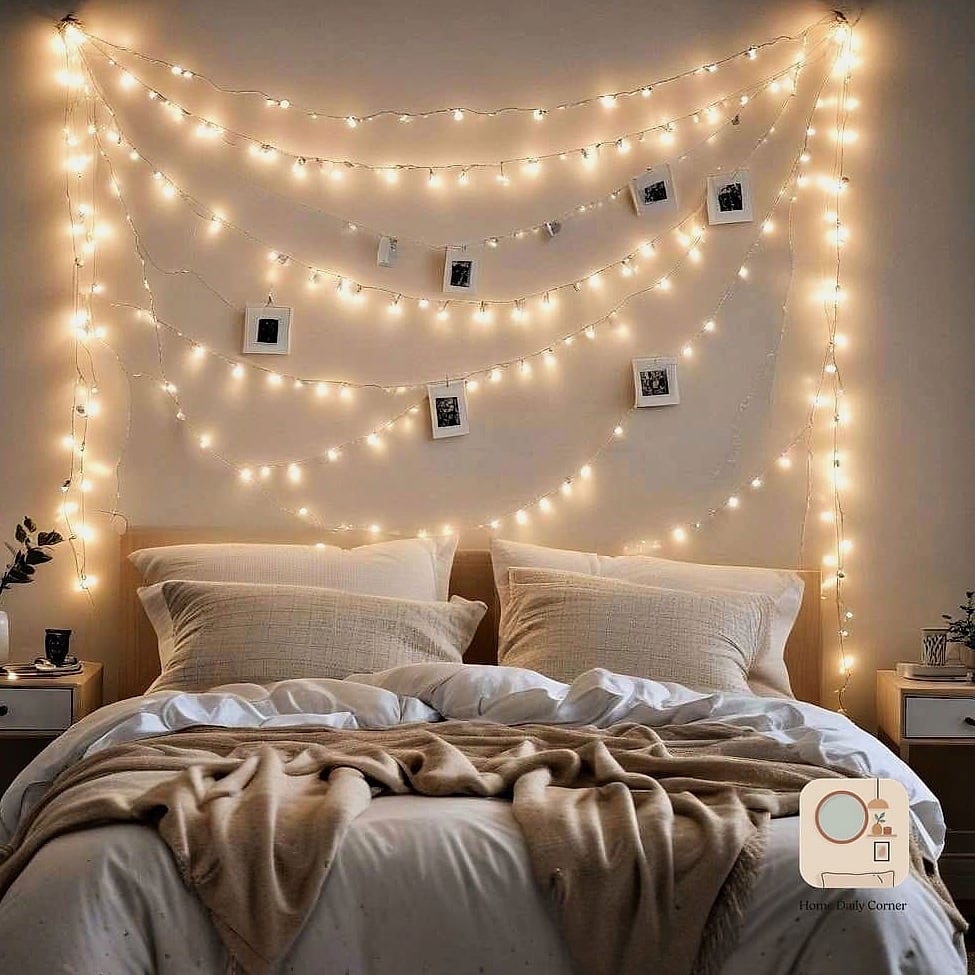 30 Cute Bedroom Ideas Tips From Top Interior Designers 9 String Lights or Fairy Lights