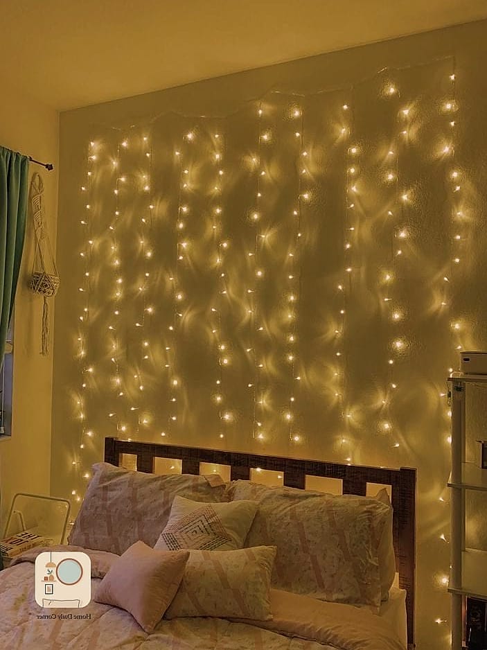 22 Stunning Bedroom Wall Decor Ideas Ideas for Every Budget 22 String Lights with Photo Clips