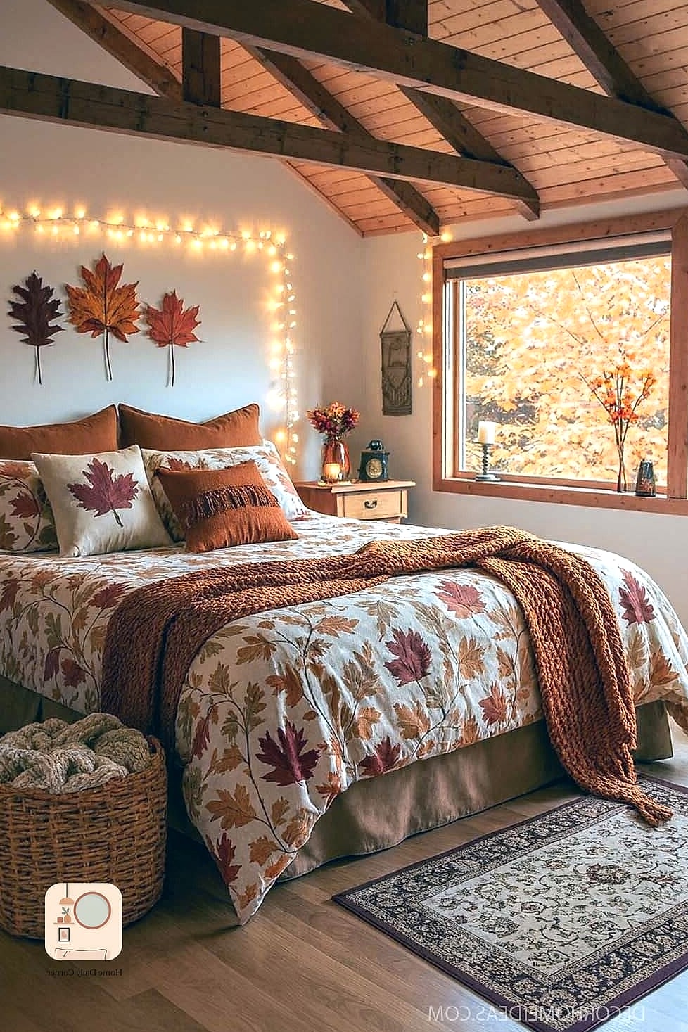 18 Fall Bedroom Decor Concepts That Are Actually Achievable on a Budget 2 Swap in a Chunky Knit Throw Blanket