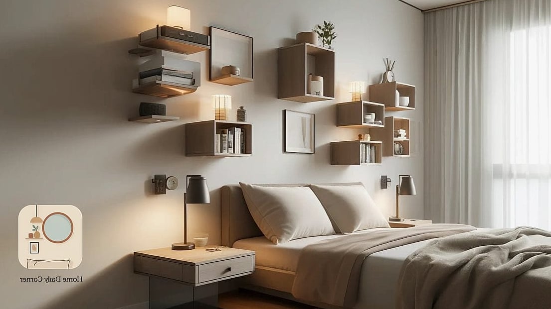 Swap Nightstands for Floating Shelves