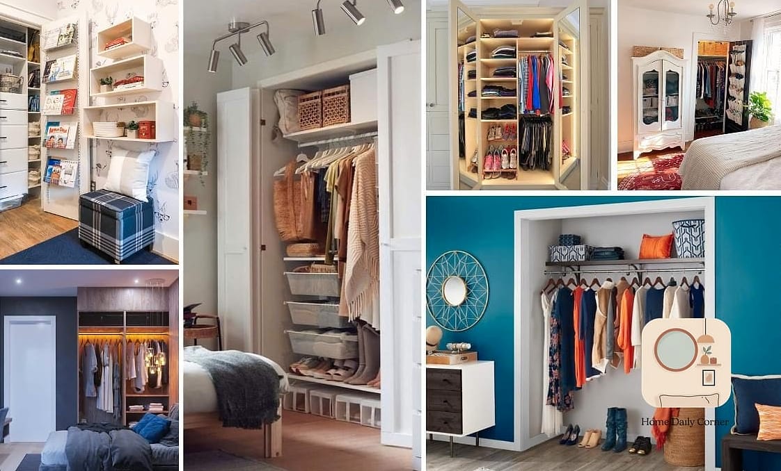 27 Creative Small Bedroom Ideas Ideas You Haven't Seen Before 15 Swap Your Closet Doors for Curtains