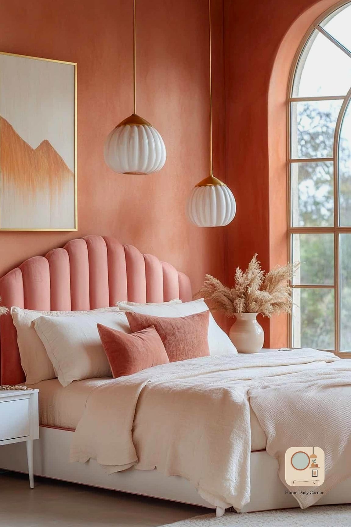 Terracotta Pink Accent Wall