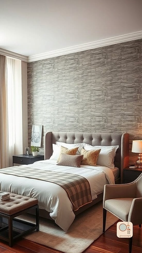 17 Cozy Bedroom Ideas Designs You Need to See Right Now 5 Textured Accent Wall with Limewash Paint