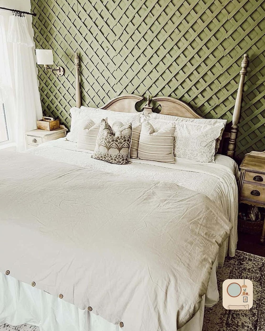 Textured Area Rug Under the Bed