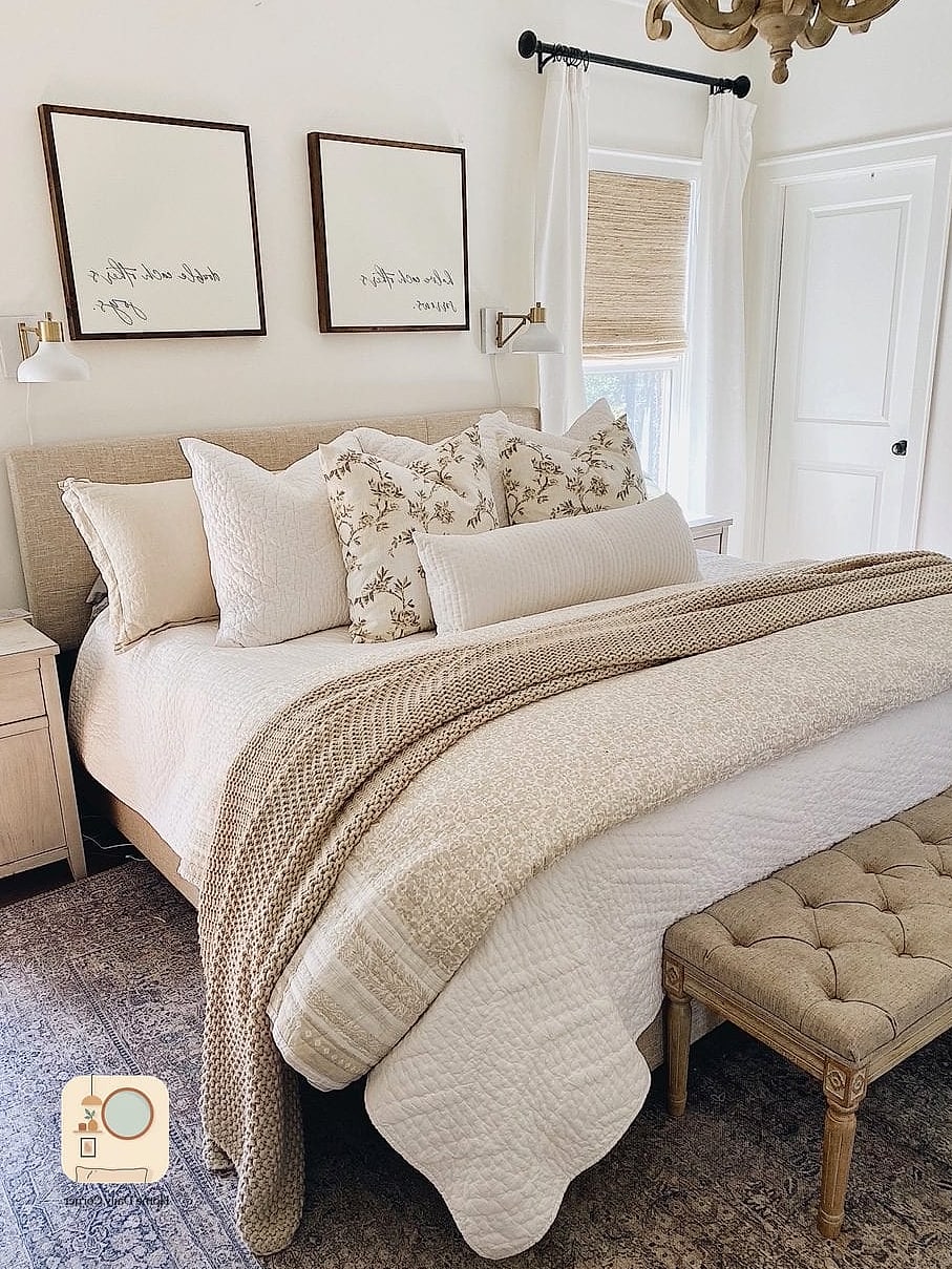 30 Cozy Bedroom Inspiration Boards You'll Want to Copy 28 Textured Neutral Layers