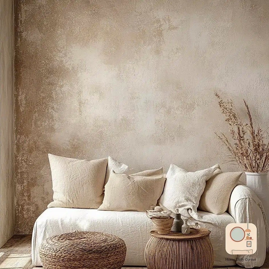Textured Plaster Accent Wall