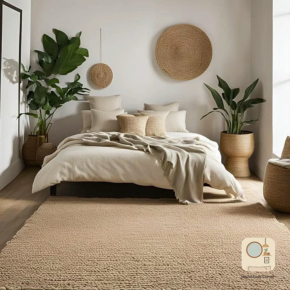 11 Aesthetic Bedroom Ideas Ideas to Upgrade Your Home This Weekend 6 Textured Rugs Layered Over Carpet or Hardwood
