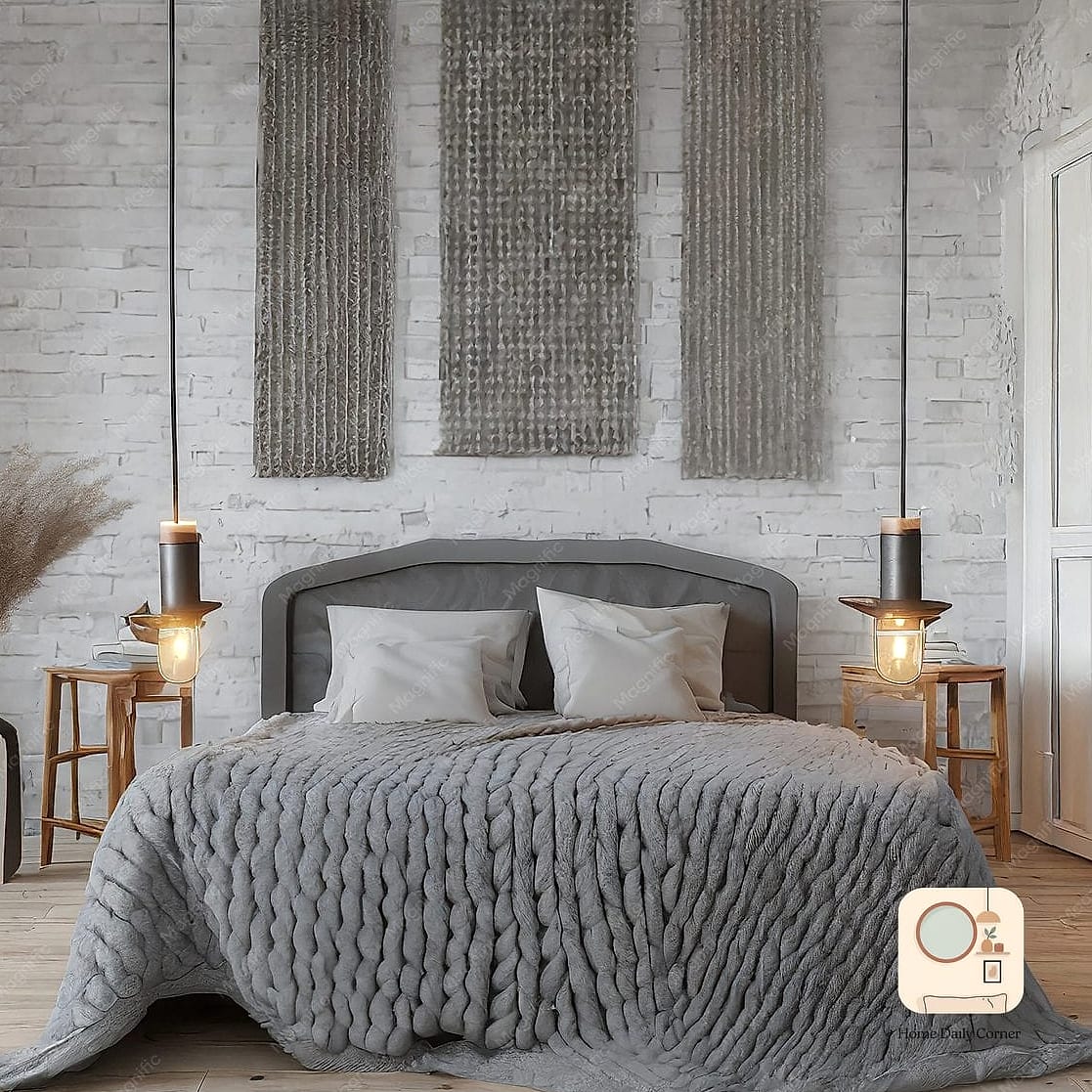 A Textured Throw Blanket in a Contrasting Color