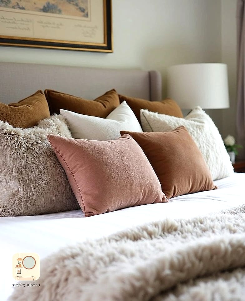 Textured Throw Pillows in Varying Sizes