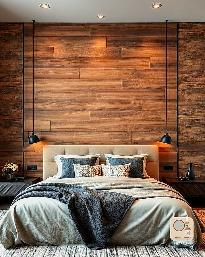 Textured Wood Paneling or Wood Slat Accents