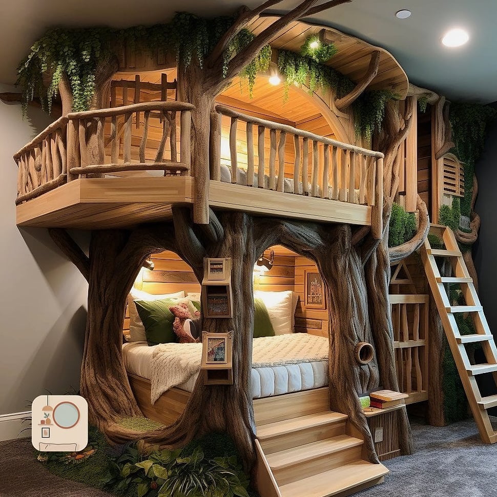 Treehouse Inspired Bedroom