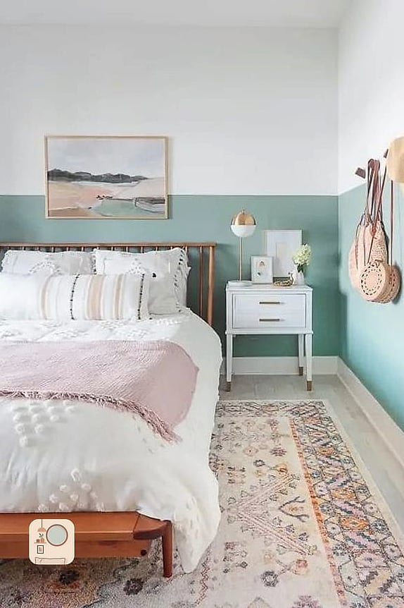 Two-Tone Walls with a Painted Chair Rail Line