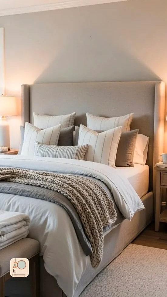 17 Cozy Bedroom Ideas Designs You Need to See Right Now 13 Upholstered Bed Frame in Bouclé or Velvet