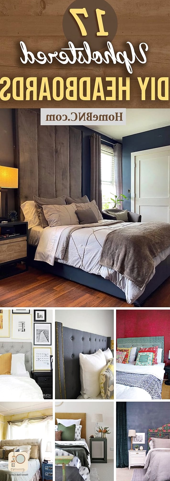 An Upholstered Headboard That Reaches the Ceiling